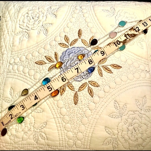 ❤️AUTHENTIC MULTI GEMSTONE STATION NECKLACE- 52”❤️ - Picture 3 of 7